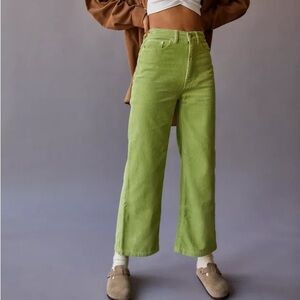 BDG High & Wide Green Corduroy Pants